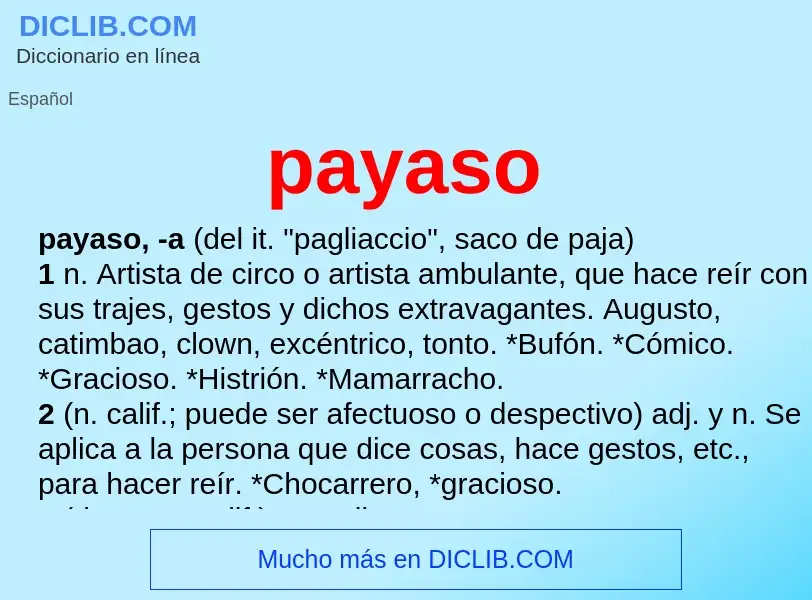 What is payaso - definition