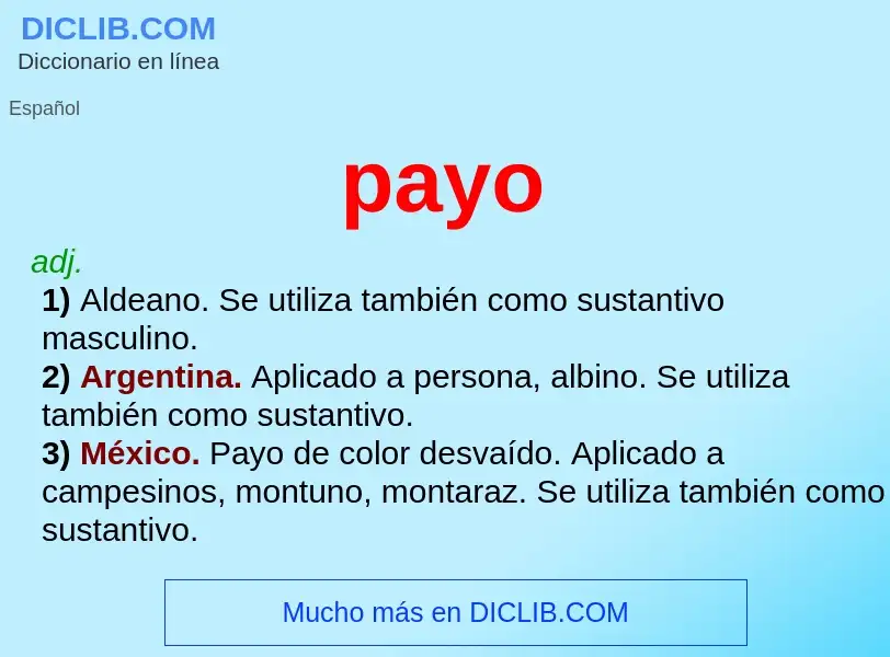 What is payo - definition