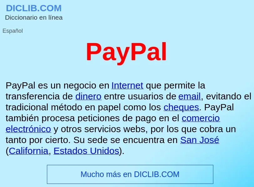 What is PayPal  - meaning and definition