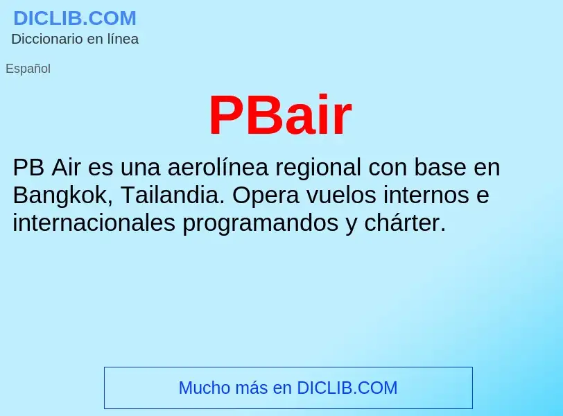 O que é PBair - definição, significado, conceito