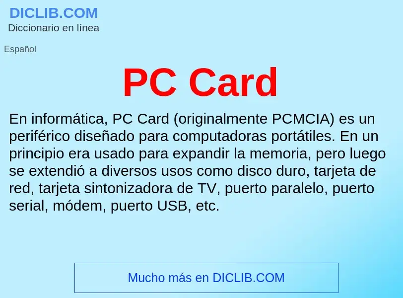 O que é PC Card - definição, significado, conceito