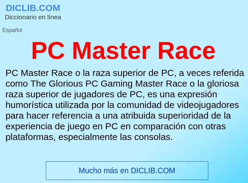 Что такое PC Master Race - определение