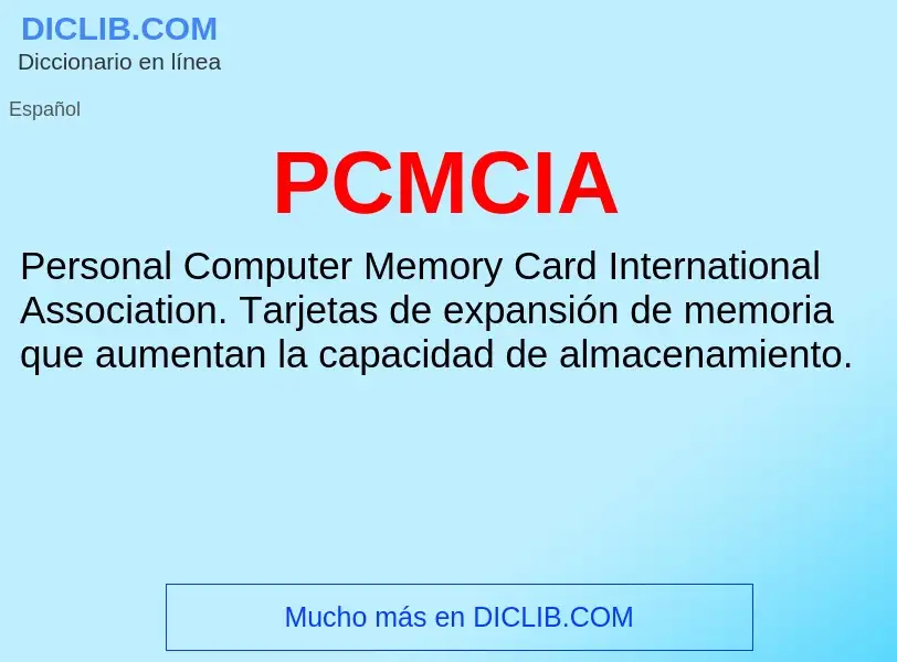 Что такое PCMCIA - определение