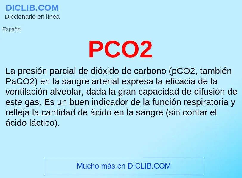 O que é PCO2 - definição, significado, conceito