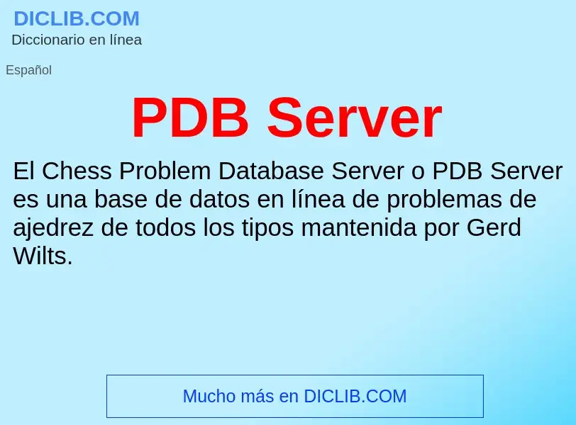 Τι είναι PDB Server - ορισμός