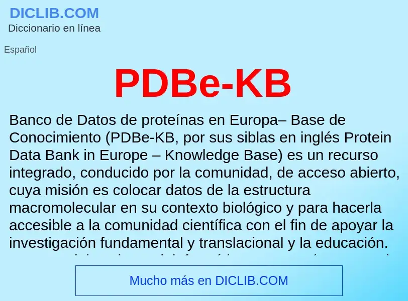 Что такое PDBe-KB - определение