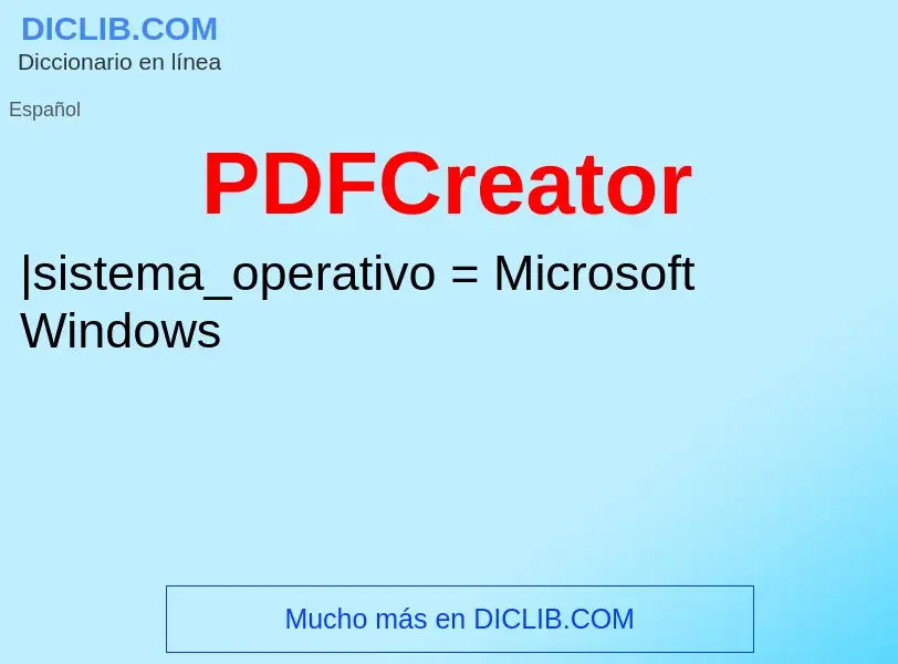 Τι είναι PDFCreator - ορισμός