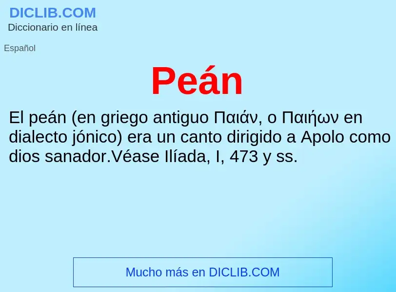 What is Peán - definition