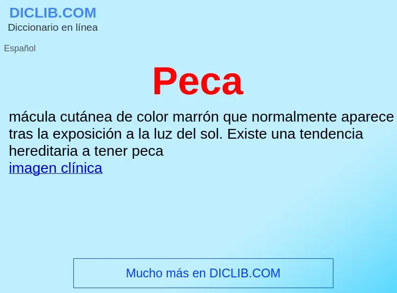 What is Peca - meaning and definition