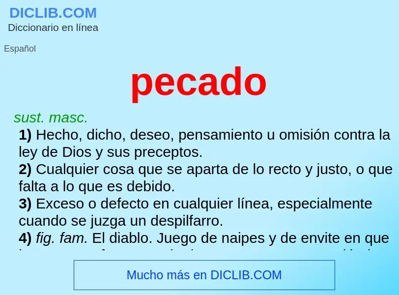 Was ist pecado - Definition