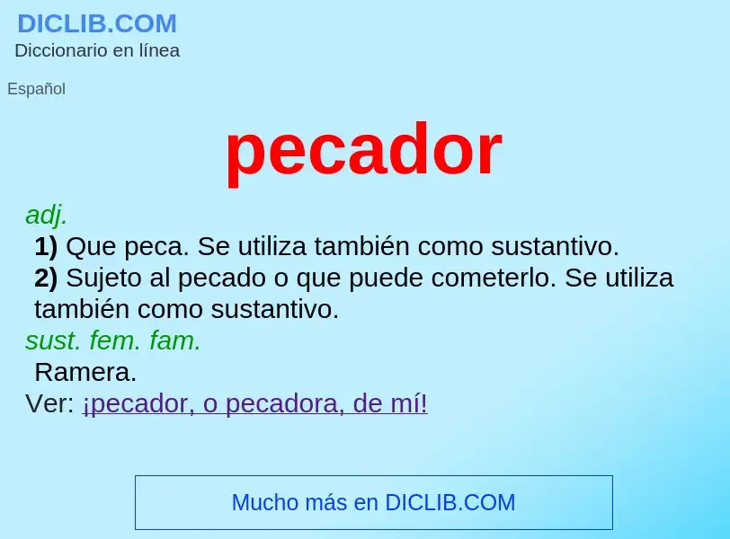 What is pecador - definition