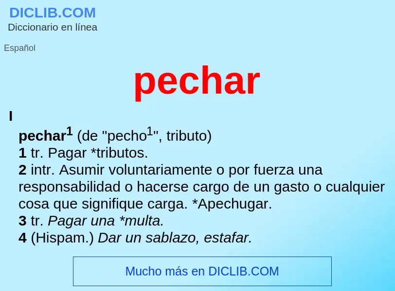 Wat is pechar - definition