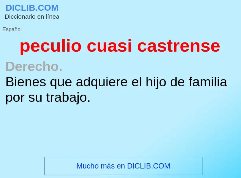 Wat is peculio cuasi castrense - definition