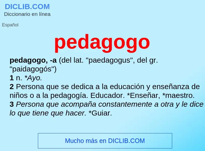 Was ist pedagogo - Definition