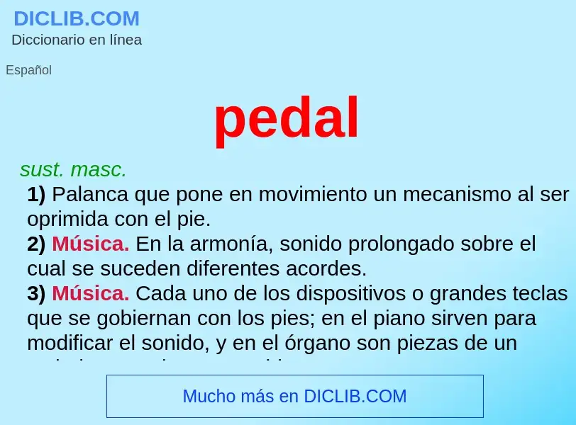 Che cos'è pedal - definizione