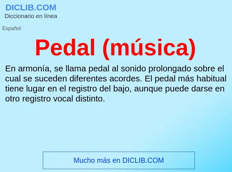 Was ist Pedal (música) - Definition