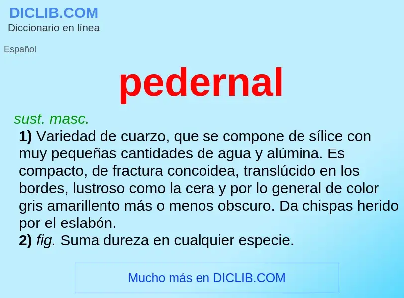 What is pedernal - definition