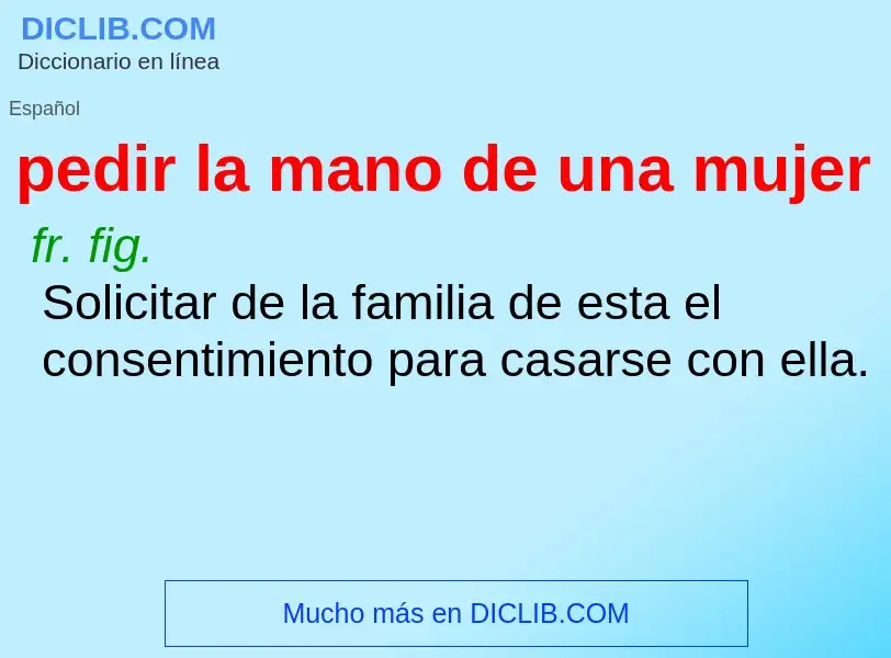 O que é pedir la mano de una mujer - definição, significado, conceito