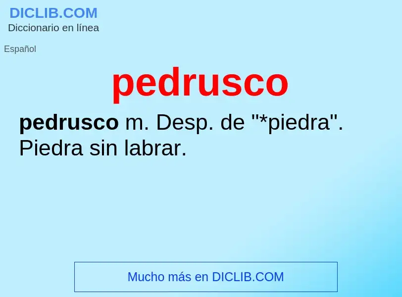 Wat is pedrusco - definition