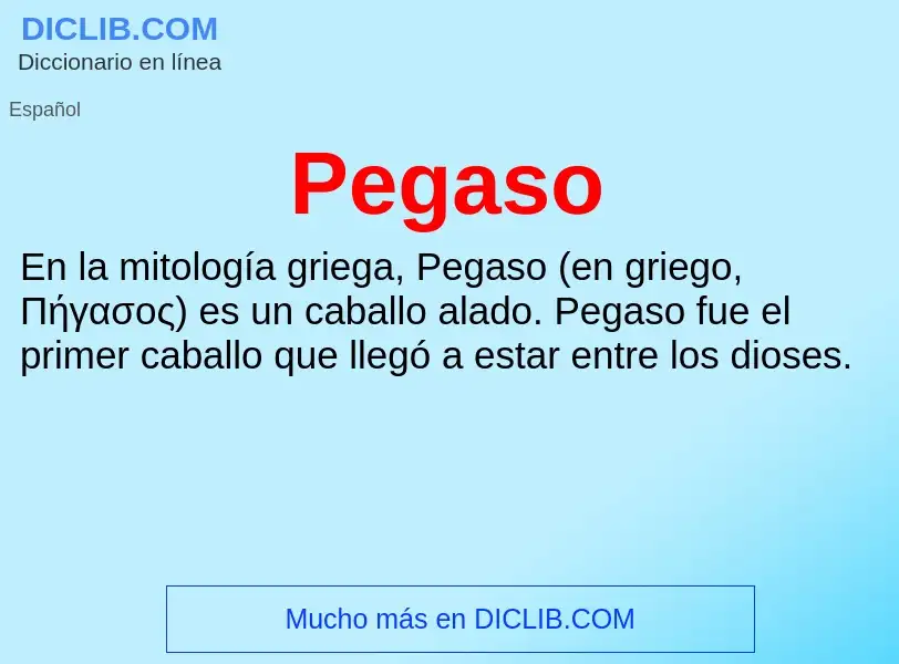 ¿Qué es Pegaso? - significado y definición