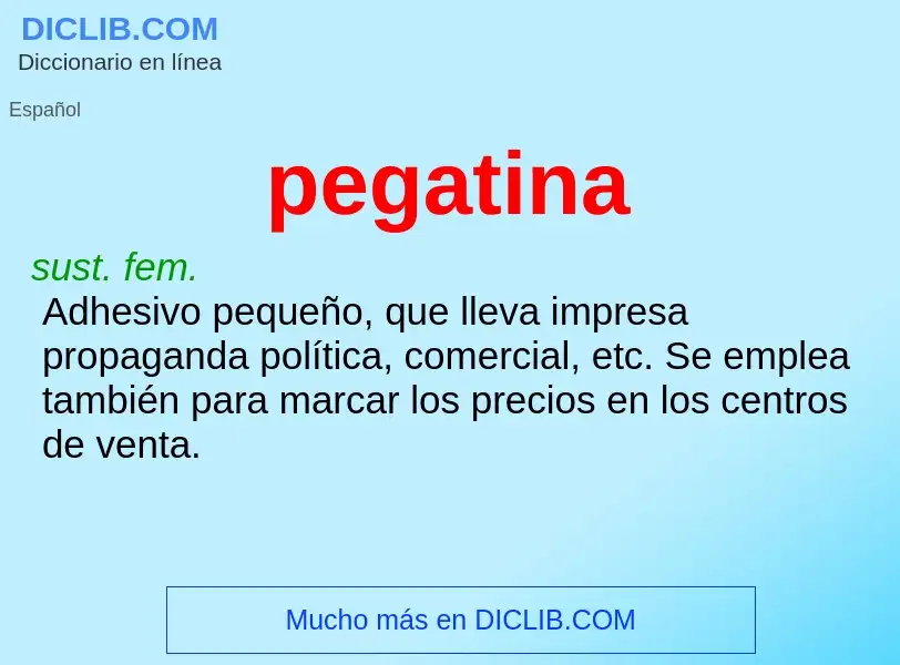 Wat is pegatina - definition