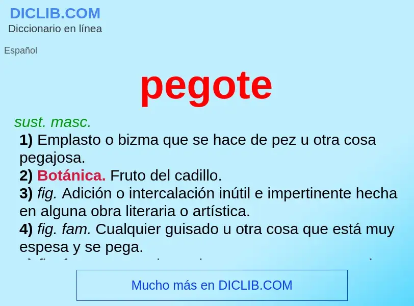 Wat is pegote - definition