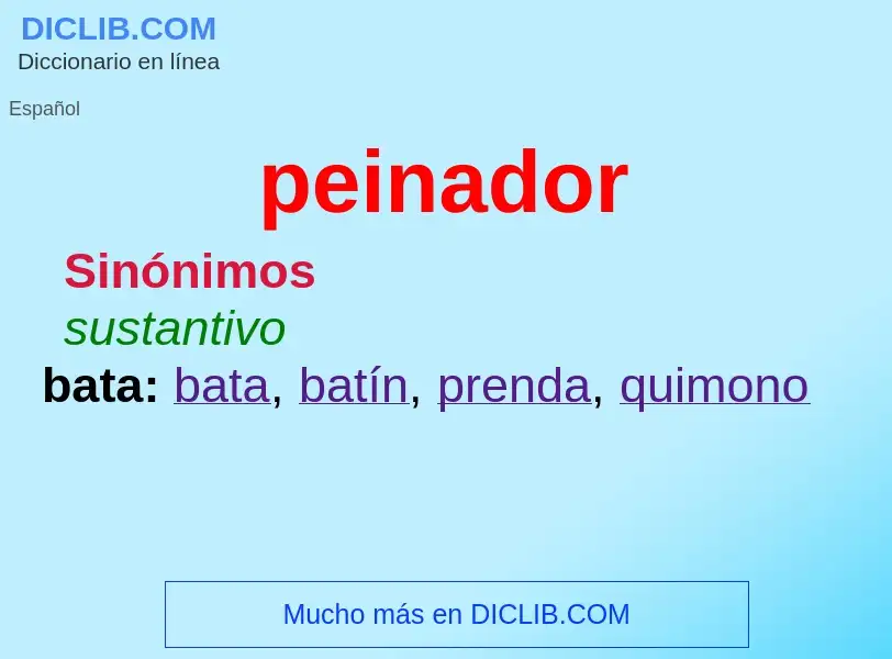 What is peinador - definition