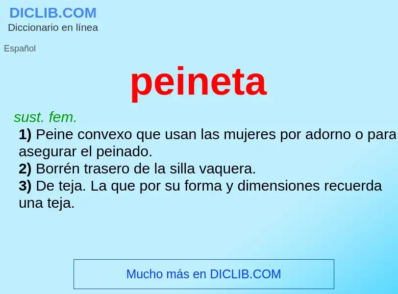 O que é peineta - definição, significado, conceito