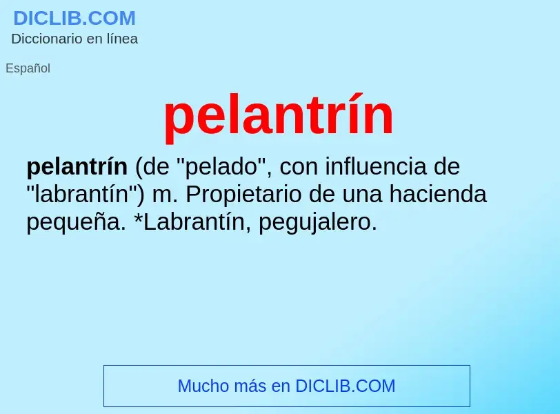 Was ist pelantrín - Definition