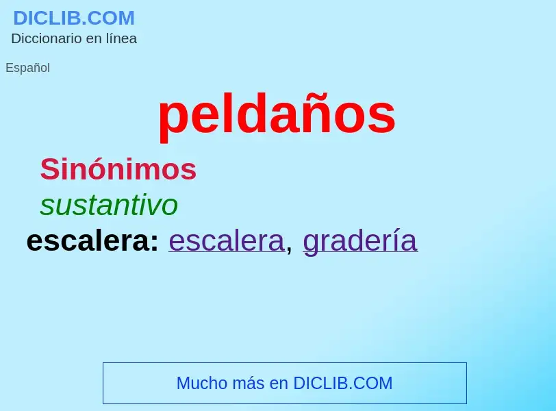 What is peldaños - meaning and definition