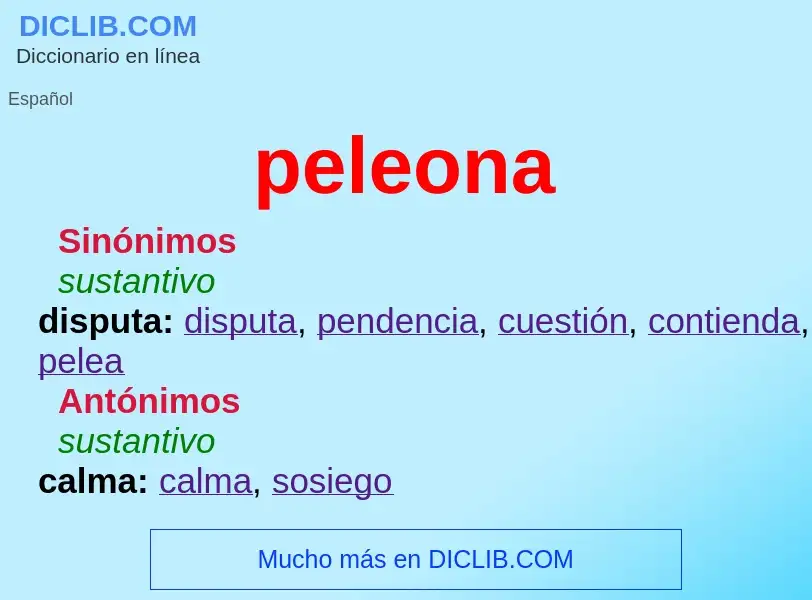 O que é peleona - definição, significado, conceito