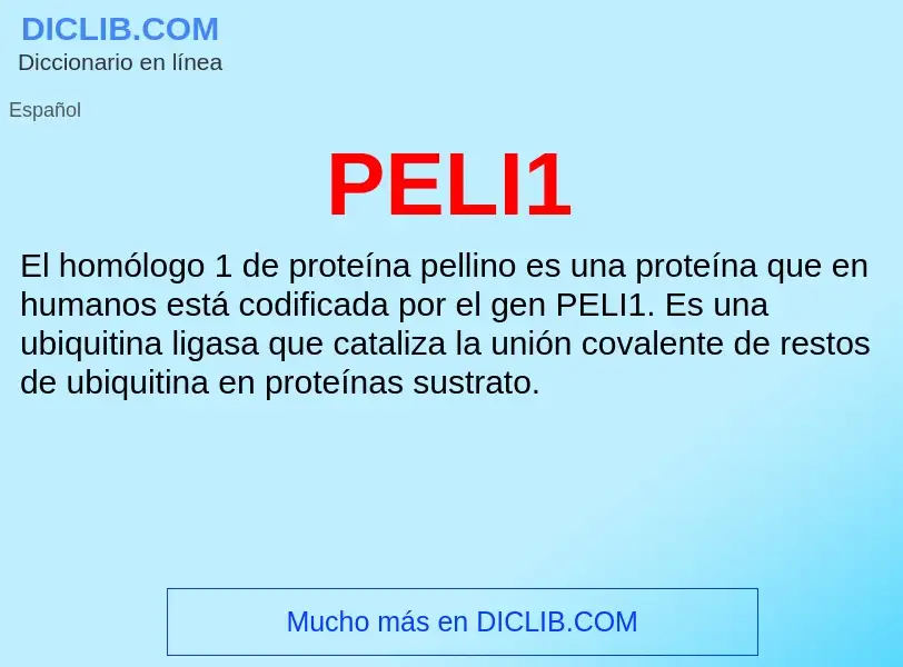 ¿Qué es PELI1? - significado y definición