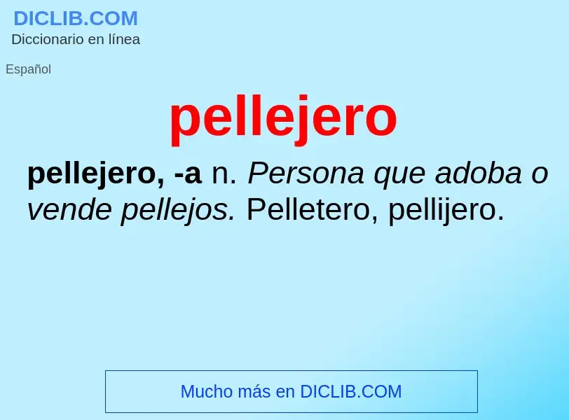 What is pellejero - definition