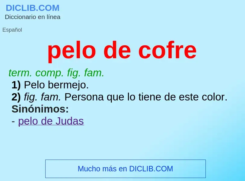 What is pelo de cofre - meaning and definition