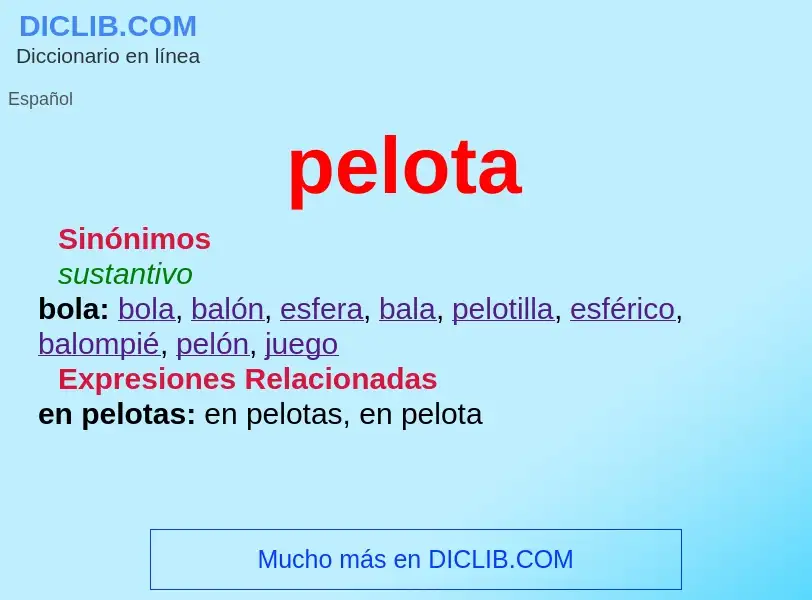 What is pelota - definition