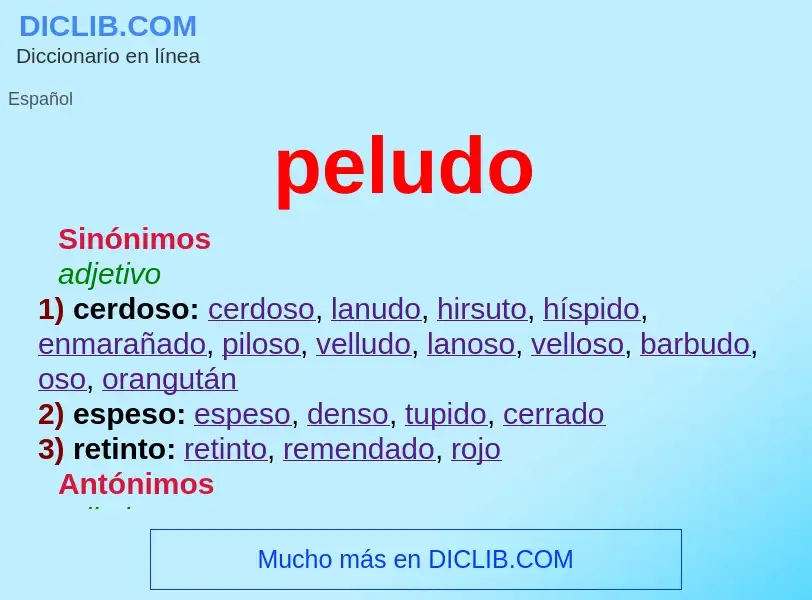 Was ist peludo - Definition