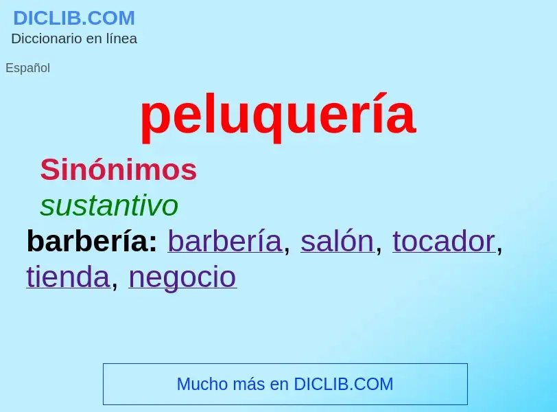 ¿Qué es peluquería? - significado y definición