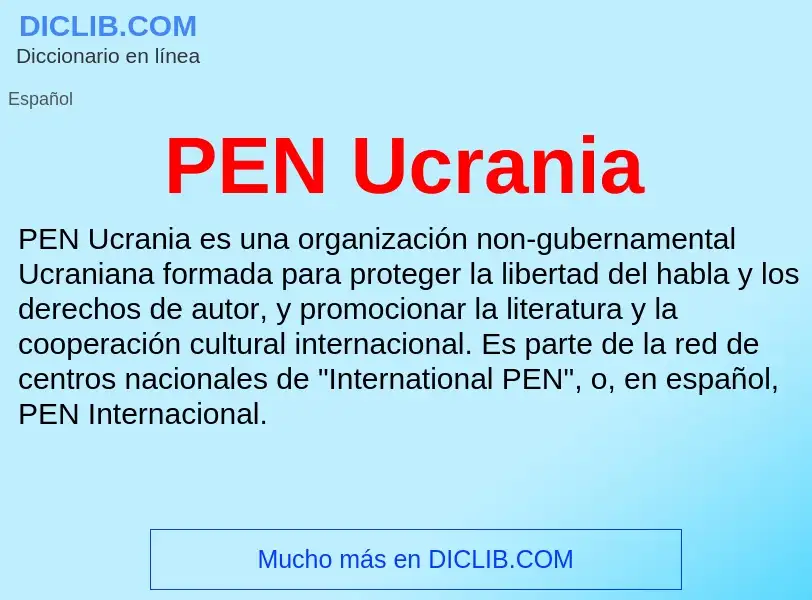 What is PEN Ucrania - meaning and definition