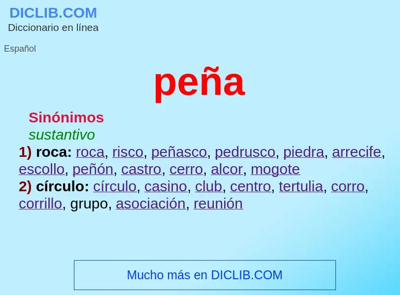 Wat is peña - definition