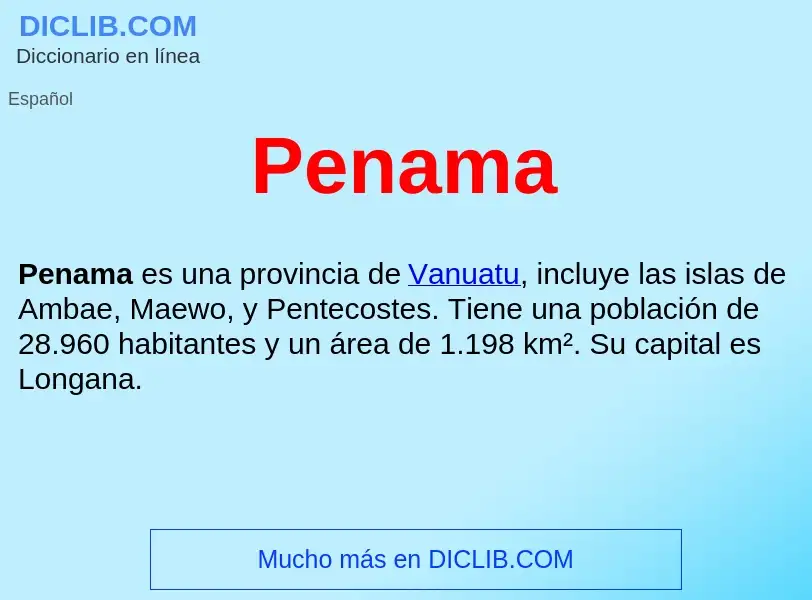 O que é Penama  - definição, significado, conceito