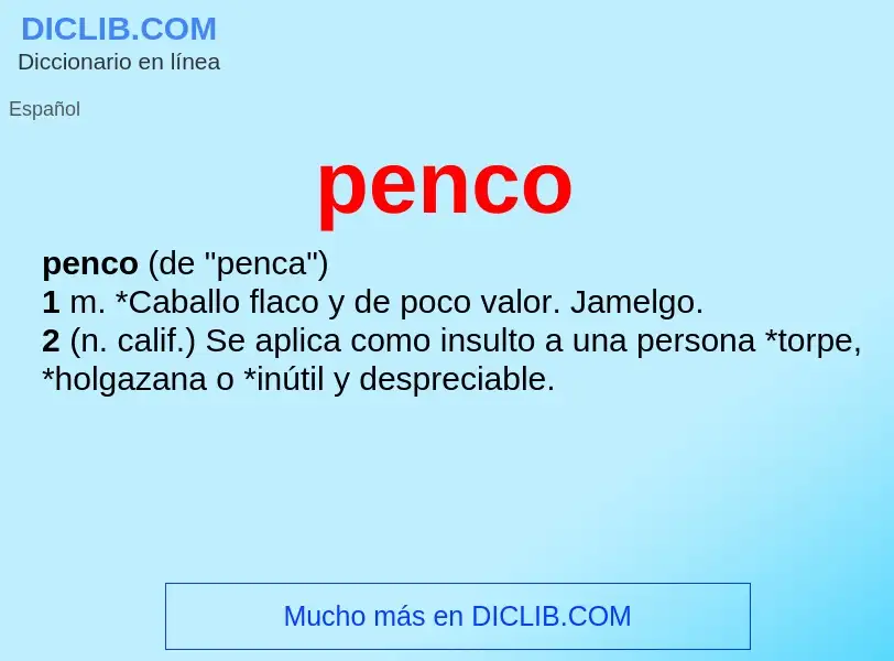 Che cos'è penco - definizione