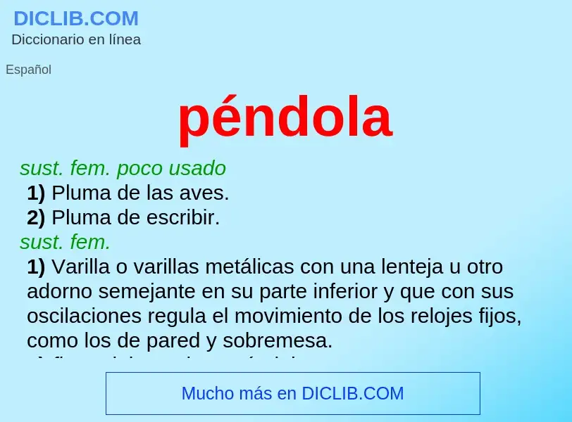 Wat is péndola - definition