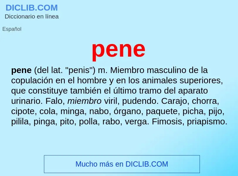 O que é pene - definição, significado, conceito