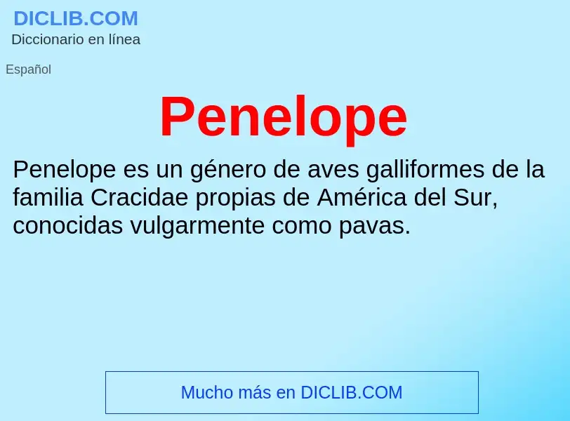 ¿Qué es Penelope? - significado y definición