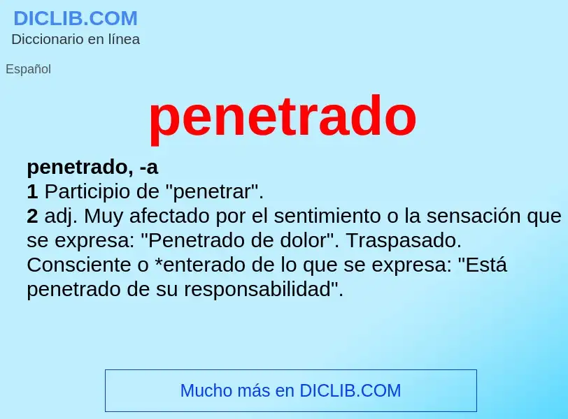 What is penetrado - definition