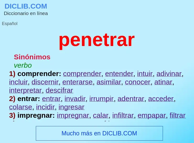 Was ist penetrar - Definition