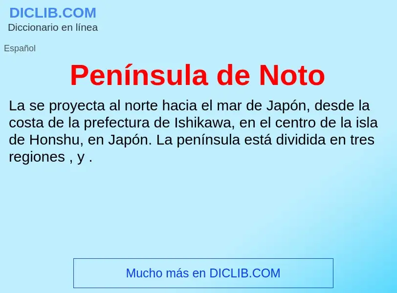 What is Península de Noto - meaning and definition