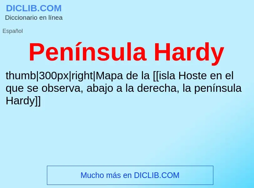 Wat is Península Hardy - definition