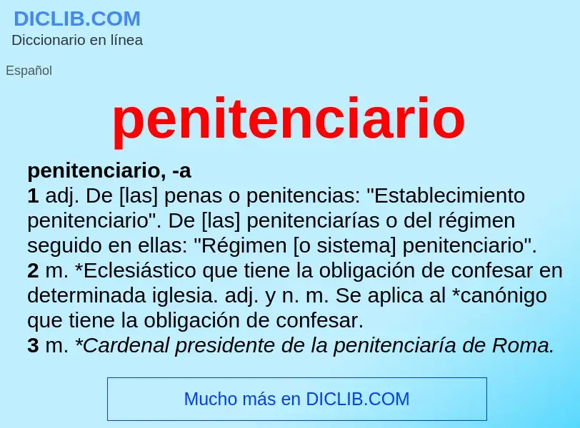 What is penitenciario - definition