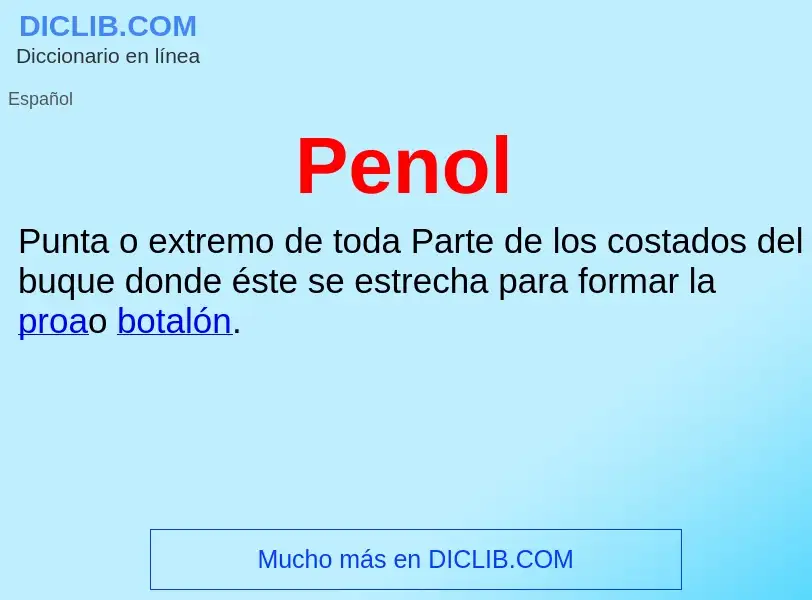 Wat is Penol - definition